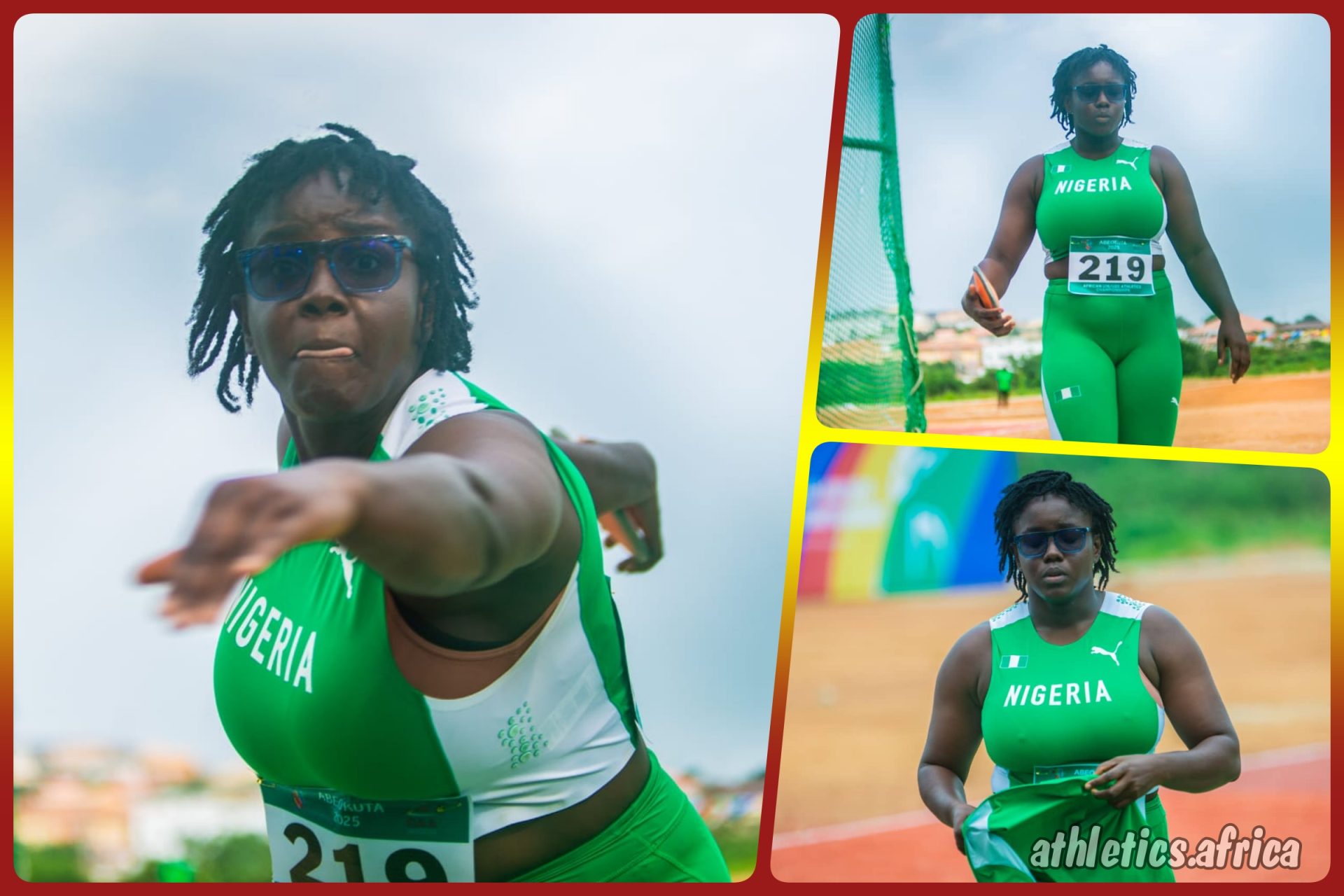Nigeria's Emmanuella Kanu finished in 6th place with a best of 37.40m in U18 Women's Discus throw Final at the 3rd CAA Combined African U18/U20 Championships in Abeokuta, Nigeria from 16-20 July, 2025 / Photo: AFN Media Hub for AthleticsAfrica