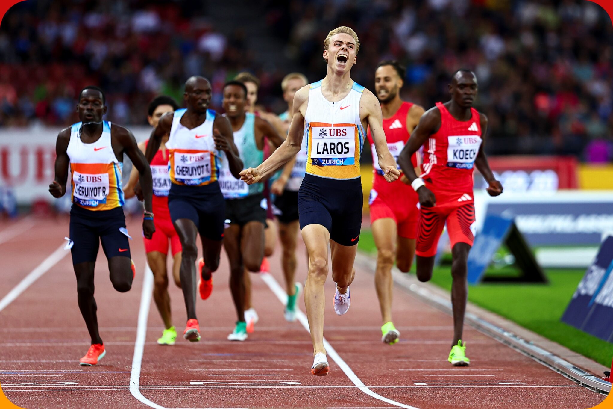 Niels Laros (NED) crowned the Wanda Diamond League Champion ahead of Reynold Cheruiyot (KEN) in the Men’s 1500m with a time of 3:29.20 at Weltklasse Zurich, the Wanda Diamond League Final on Thursday, August 28, 2025 in Zurich / Photo: Ed Hall for Diamond League AG