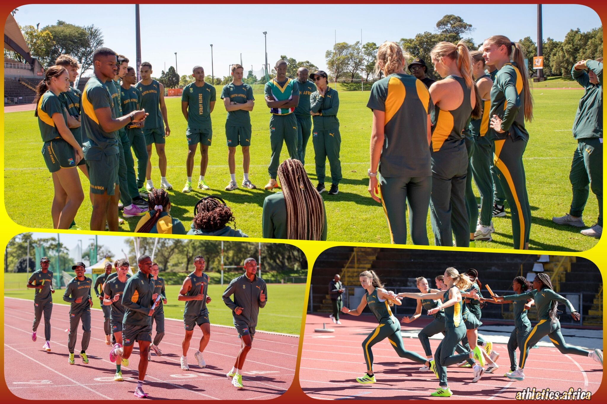 Team South Africa getting ready for the 2026 World Athletics Relays in Gaborone, Botswana | Photo: Cecilia van Bers / Athletics South Africa